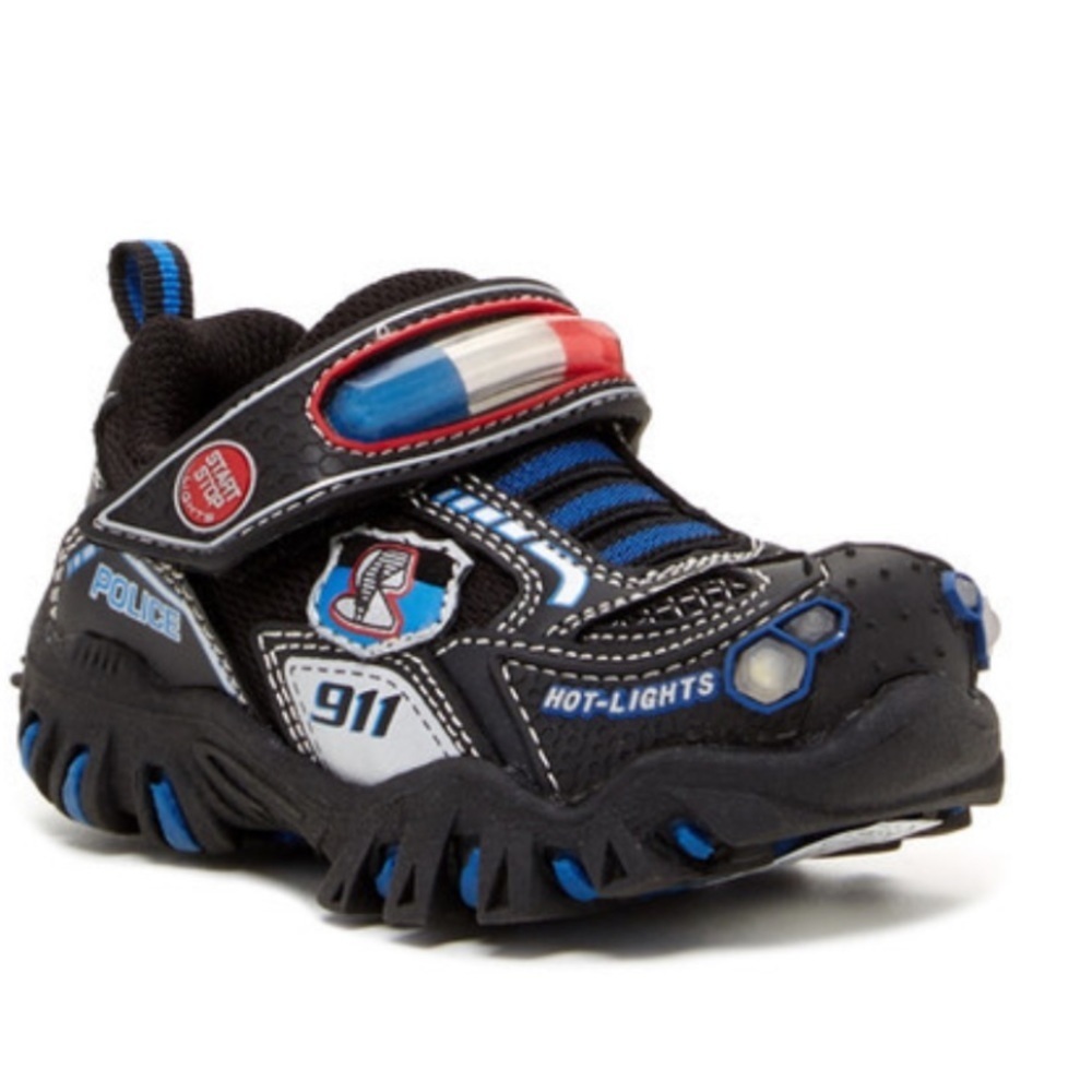 Skechers Hot Lights Police Car 92 light up sneakers little kid 5 never worn
